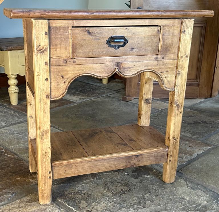 Solid Wood Console Table with Drawer
