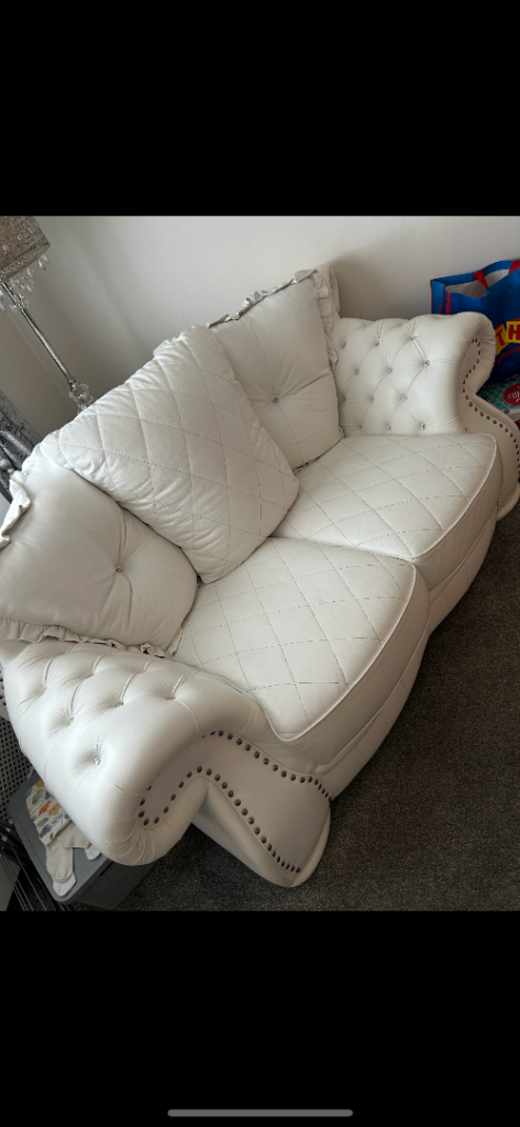 2 piece Italian leather couch 