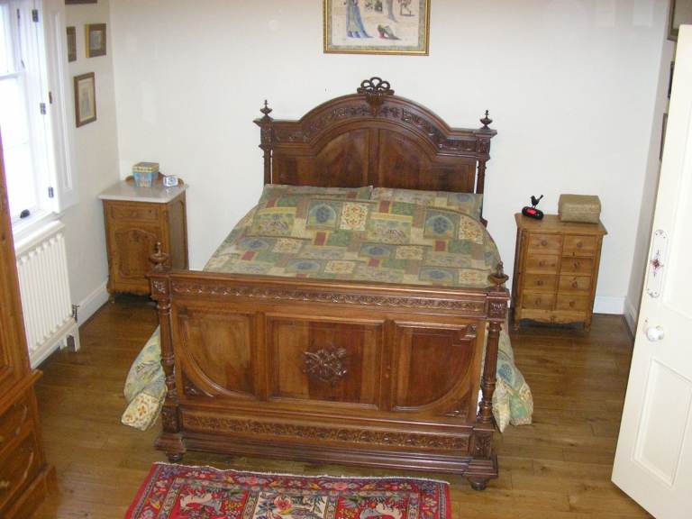 ANTIQUE  FRENCH BED SOLID WALNUT