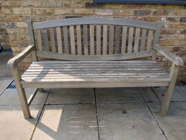 Teak garden bench