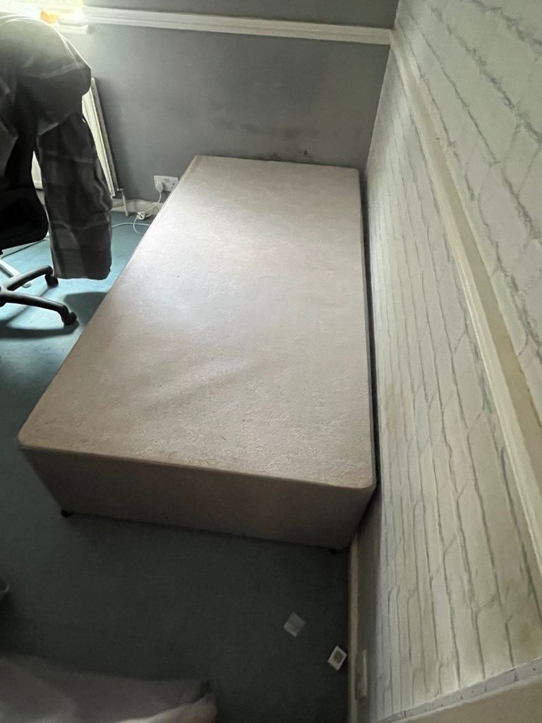 Grey single bed base 