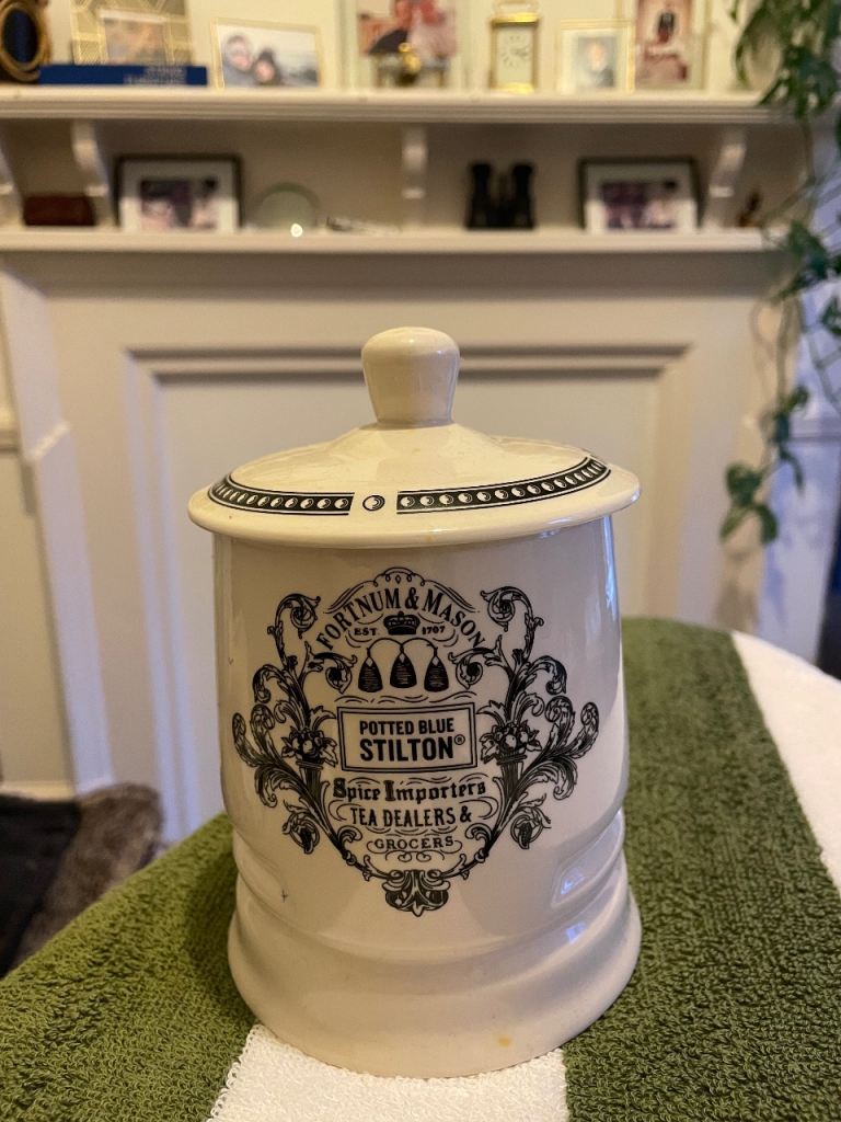 Fortnum & Mason Potted Blue Stilton Jar - Cream Ceramic