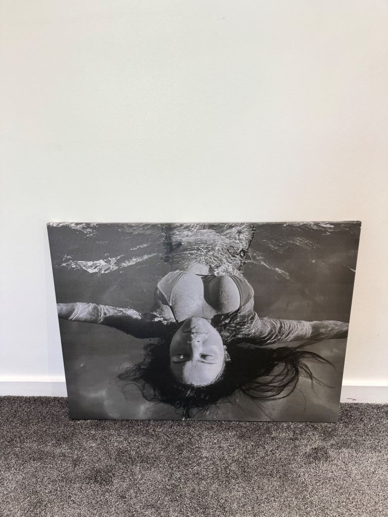 Large canvas Grey black white 