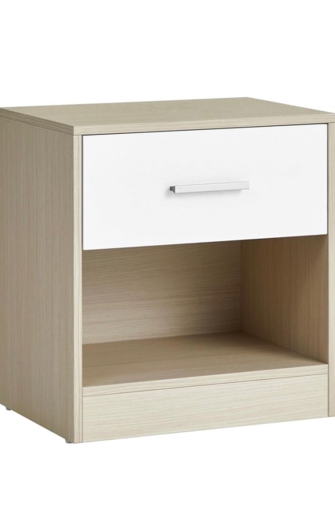 BRAND NEW VASAGLE SIDE TABLE ~ Natural Beige and Classic White