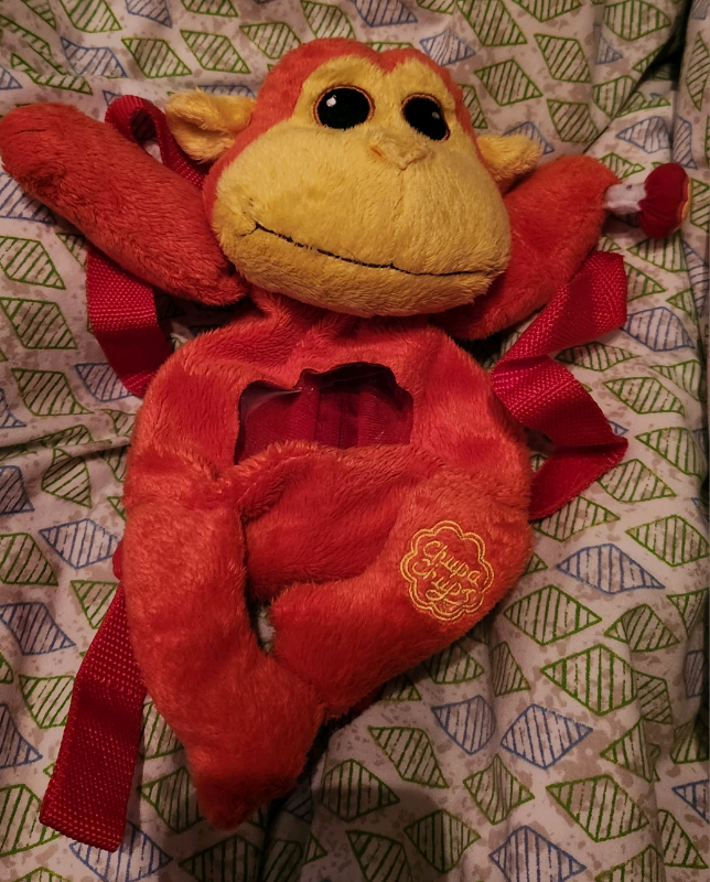 Small kid monkey chupa chups backpack 
