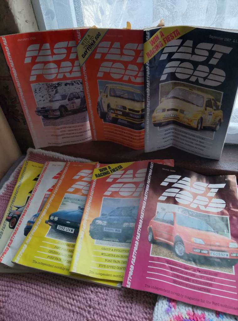 Selection of  Eight Fast Ford magazines 1987 on