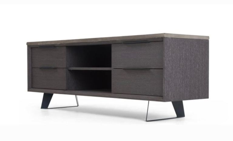 Tv unit - concrete resin / wood 