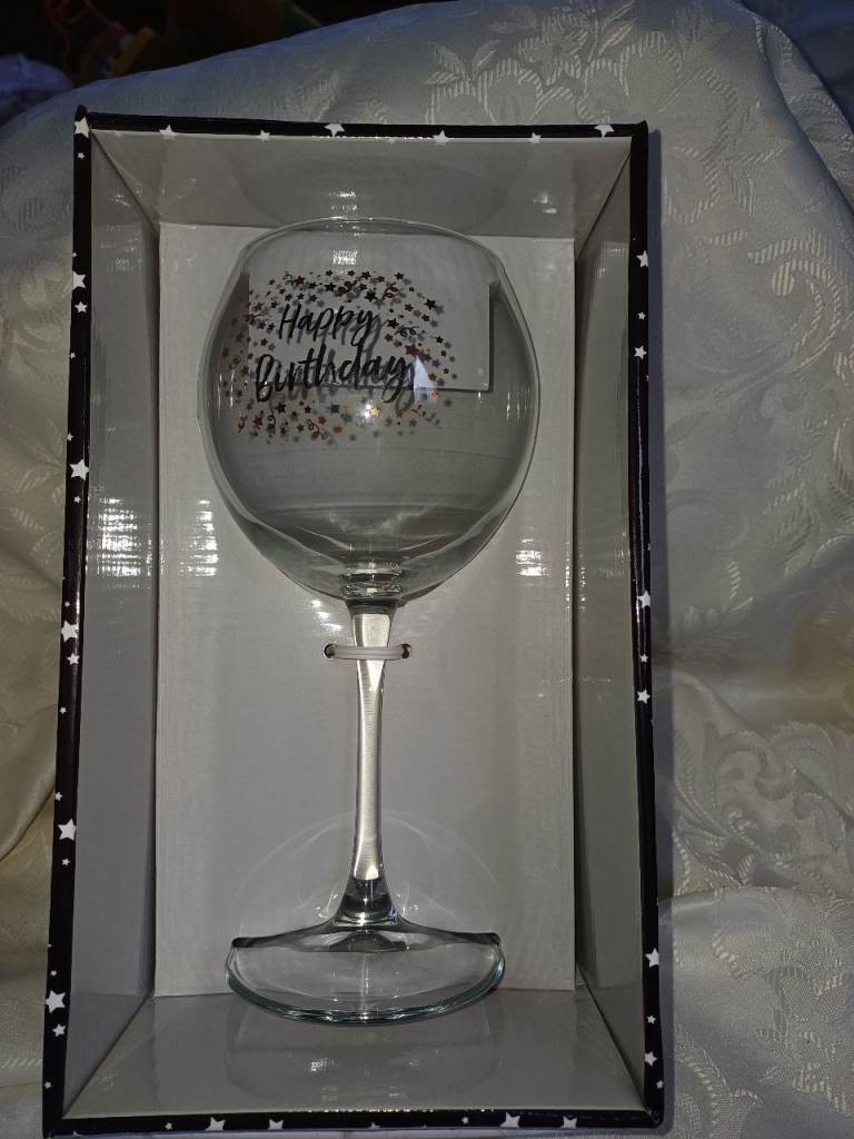 Birthday wine glass 