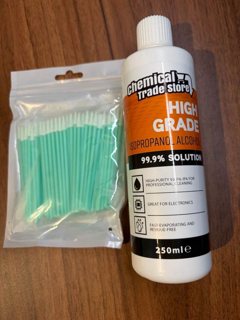 Printer Head Cleaning Kit - High-Purity Isopropyl 99.9% (250ml) + 100PCS Pointed Foam Swabs