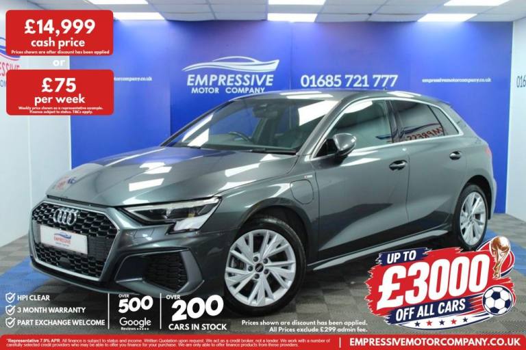 2021 21 AUDI A3 1.4 TFSIE 40 S LINE SPORTBACK 5DR PETROL PLUG-IN HYBRID S TRONIC