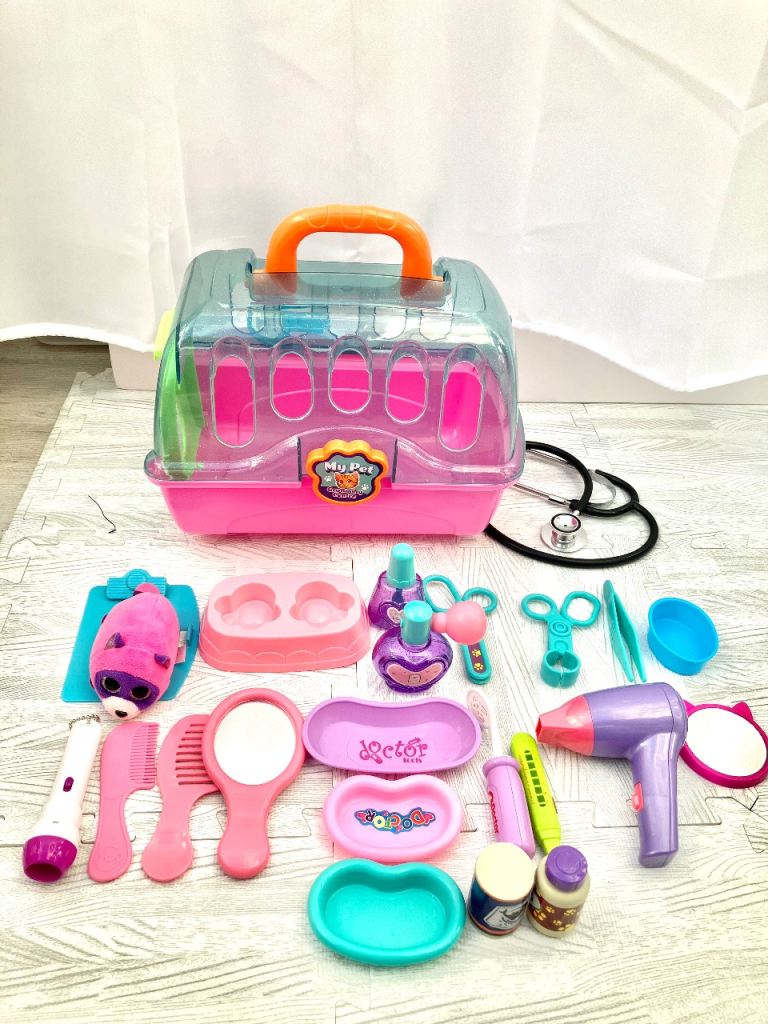 My Pet Grooming Care Pretend Role Playing Kit with Lot of Accessories