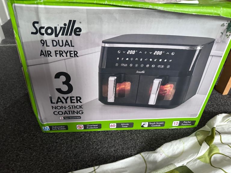 Scoville 9L Dual Air Fryer - Brand New in Box