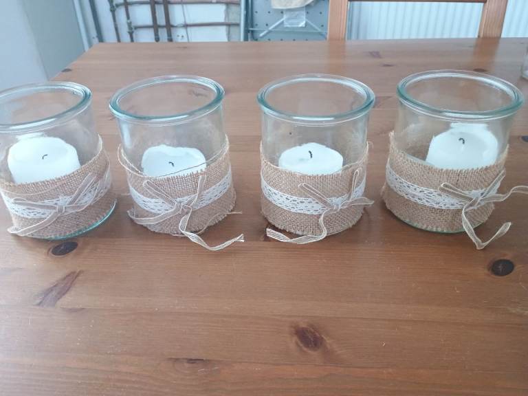 Glass candle holders