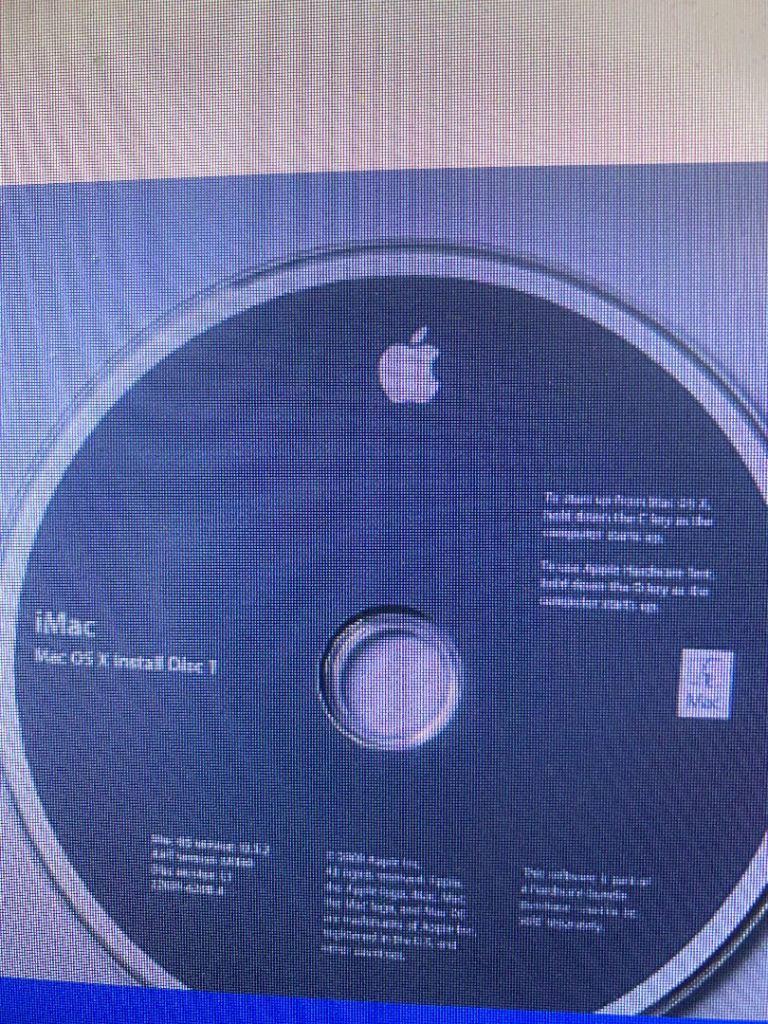 iMac OS X disc wanted 