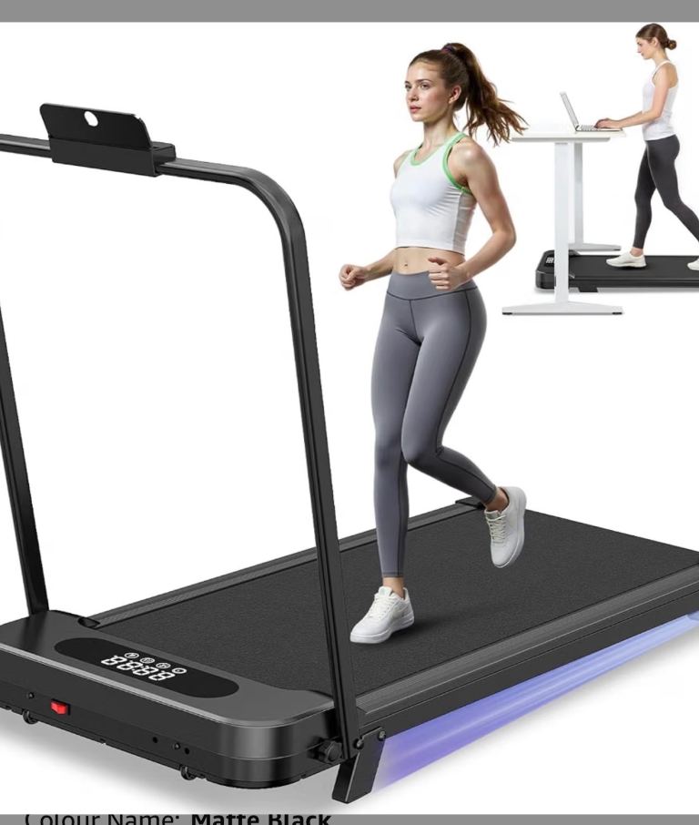 New Matte Black Treadmill for Home Gym