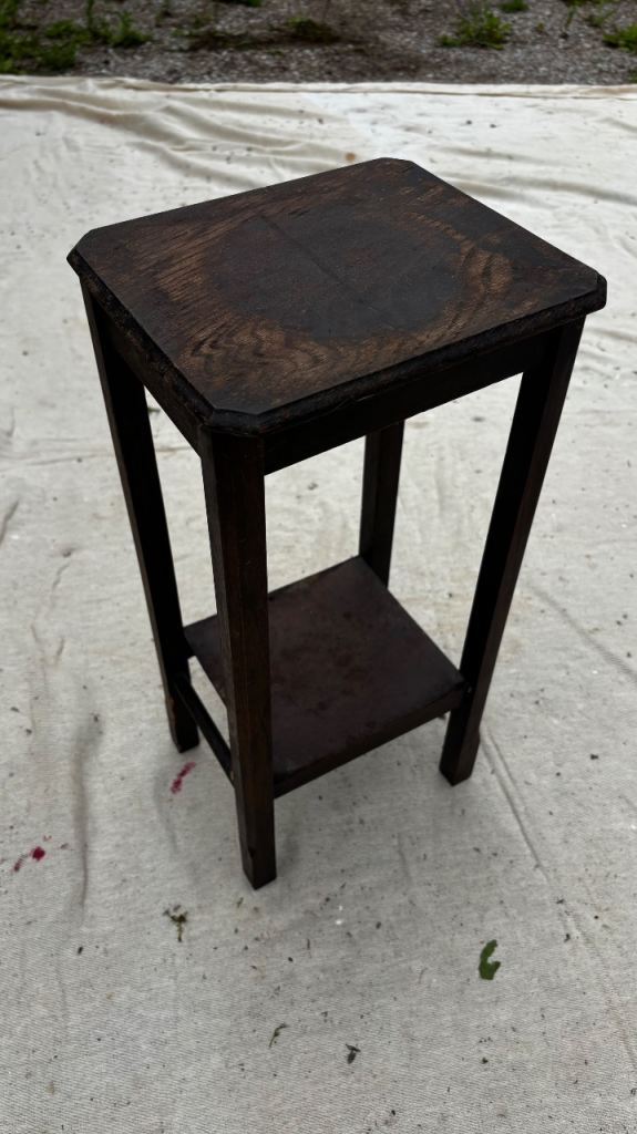 Small wooden plant stand or side table