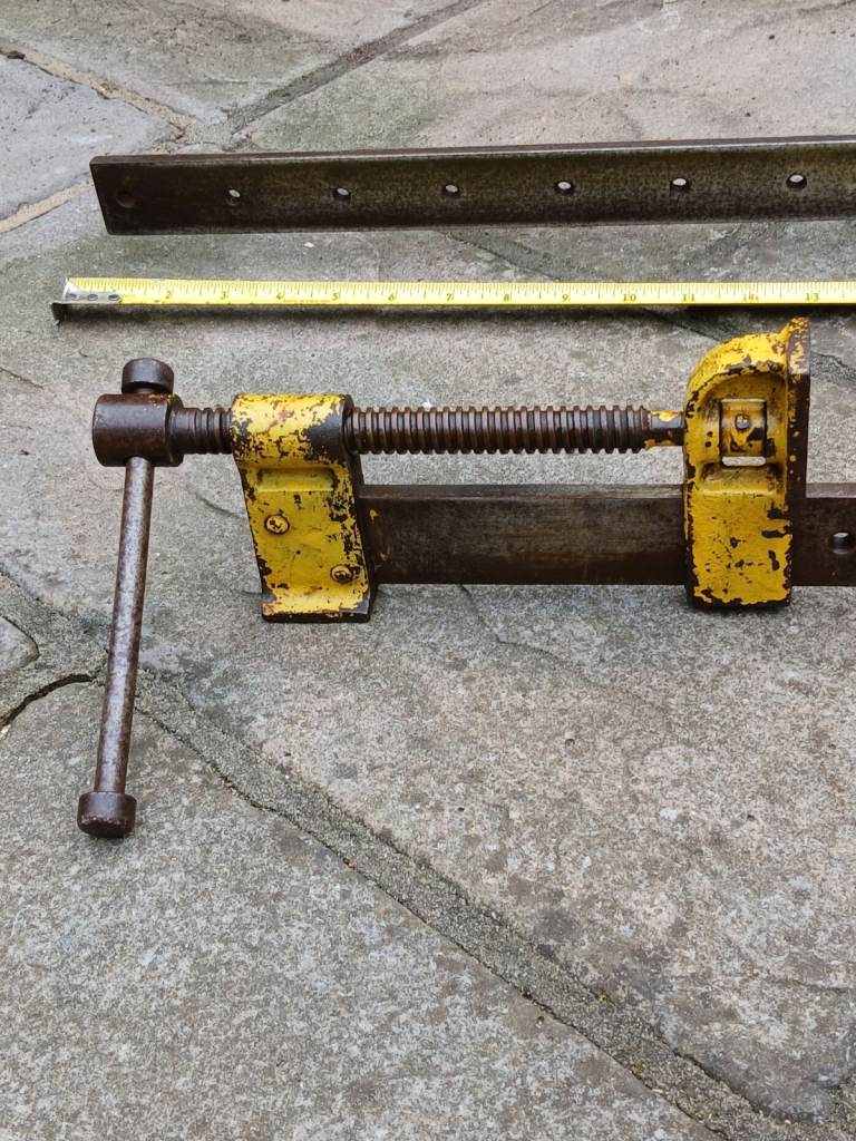 Two vintage  Record heavy duty steel sash cramps 48 inches 