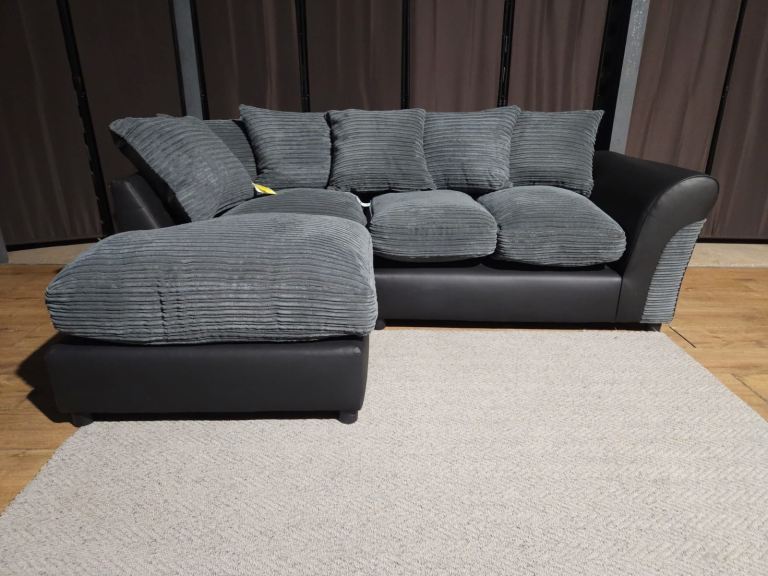 Corner Sofa - Grey/Black.