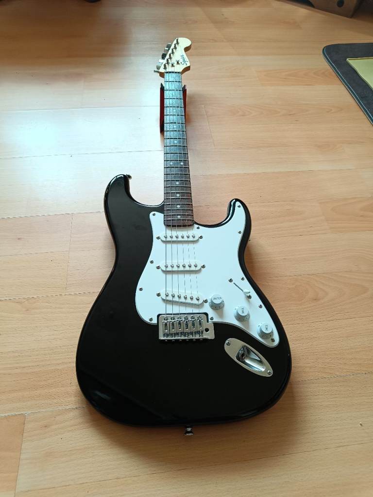 Squier Stratocaster Electric Guitar - Black, As Good As New