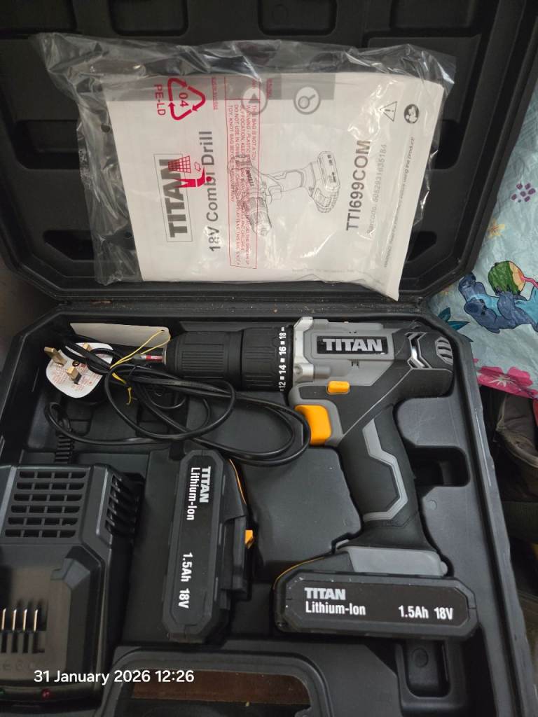 Cordless drill as new