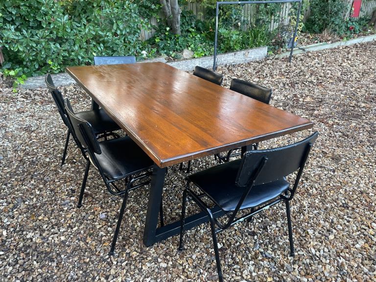 John Lewis vintage antique style industrial dining table 