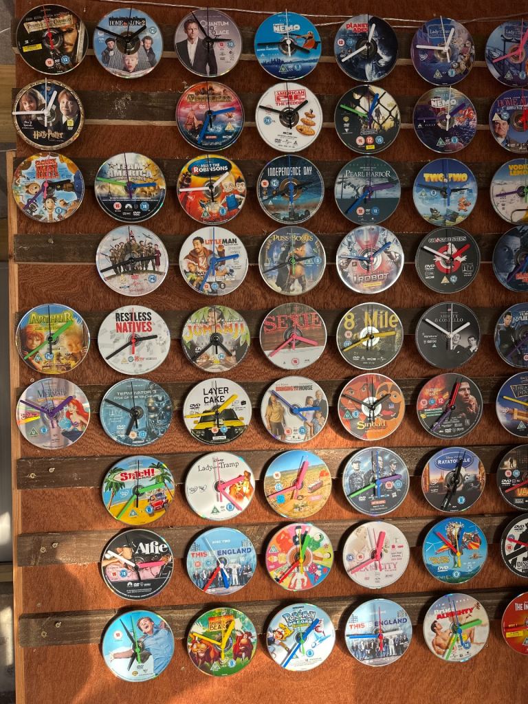 DVD wall clocks