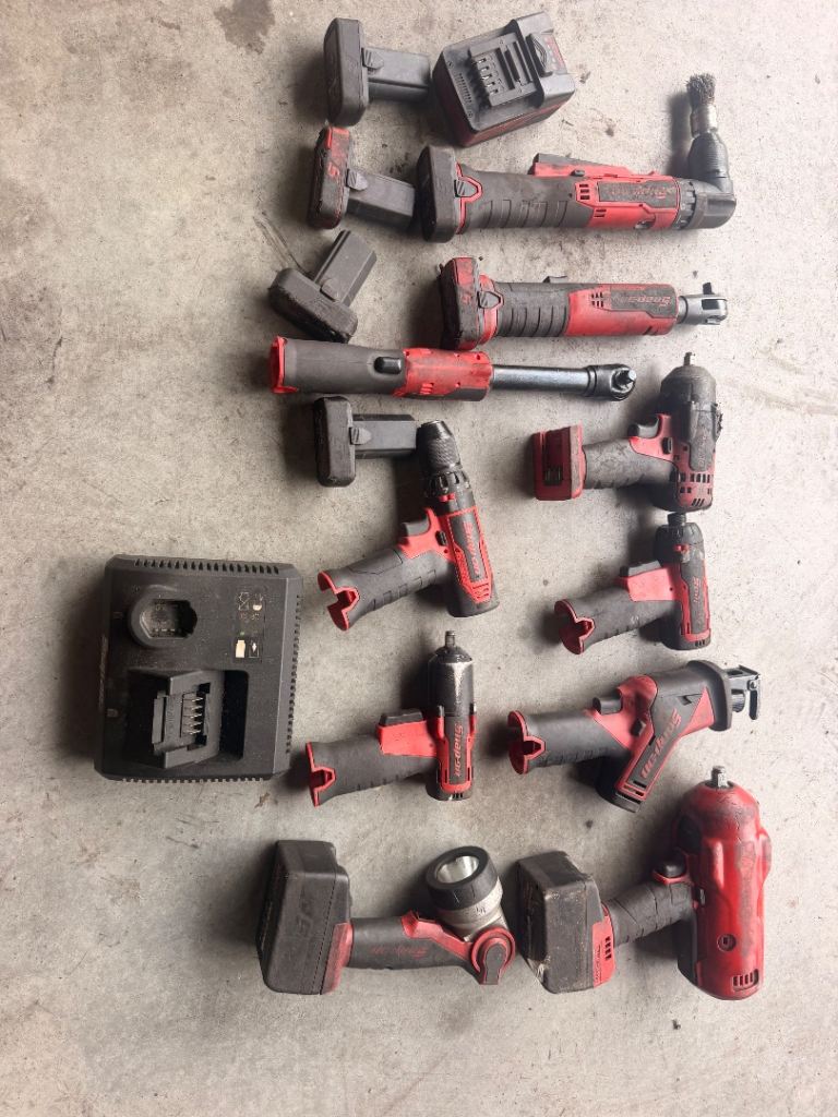 Job lot of
Snap on battery tools 18v and 12v 