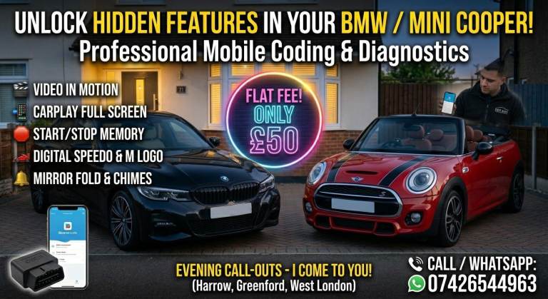 Unlock Hidden Features in Your BMW / MINI 🚗⚡️ (Mobile Diagnostics & Coding)