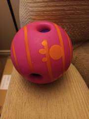 dog toy wiggle ball in pckaging