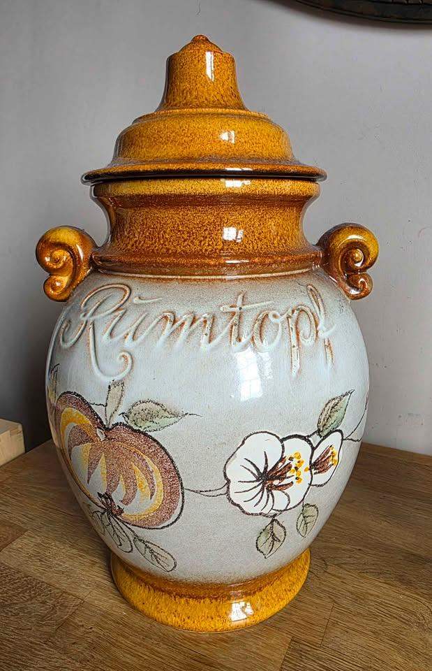 Rare Middle Century West Germany Rumtopf Jar and Cover