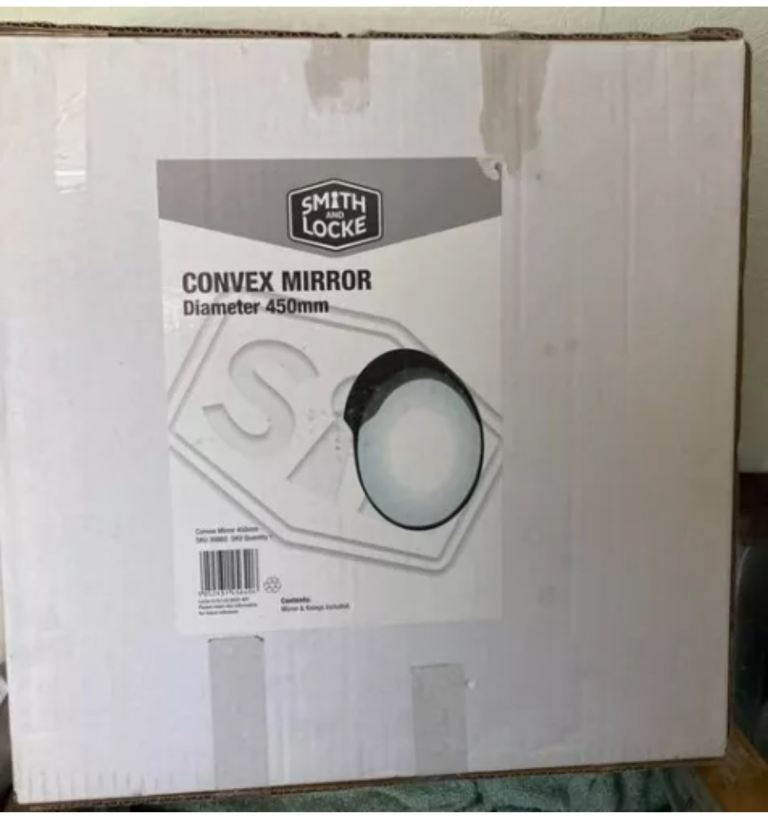 Smith & Locke - Convex Mirror - Diameter 450mm unused in box.