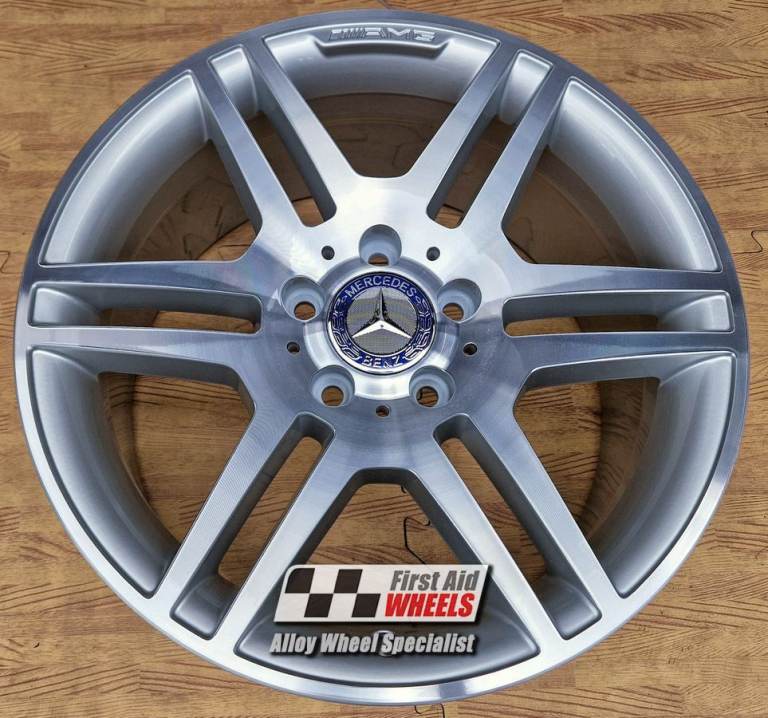 R139DCS Swap MERCEDES C CLASS W204 4X 17'' GENUINE AMG IV SILVER DIAMOND CUT ALLOY WHEELS