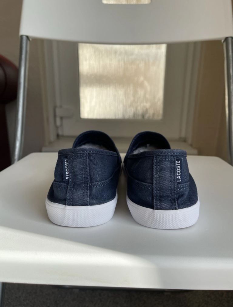 Lacoste Marice Leisure Smart Canvas Mens Summer Sneakers in Dark Blue Size 7 UK