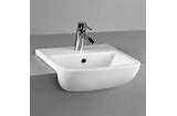 RAK Series 600 Semi-Recessed White Basin Rounded Rectangle recessed  520mm/w 1 Tap Hole 
