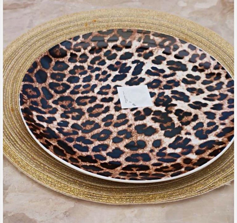 New Leopard Print Dinner Plate - Stylish Tableware