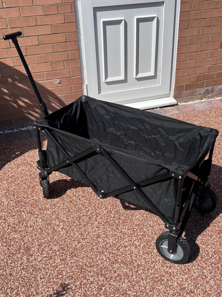 Foldable Black Garden Cart / Trolley – As Good As New