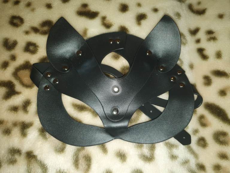 Black Cat Mask Sexy Half Face Eyemask Cosplay Leather Party Masquerade 