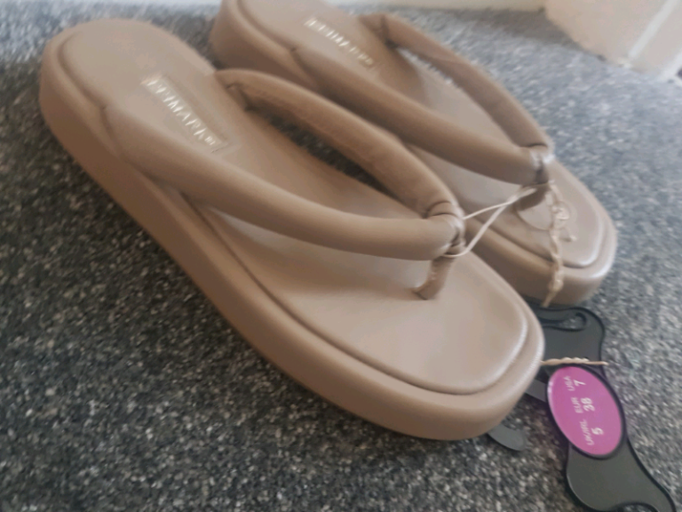 Nude Apricot Sandles flip flops shoes BRAND NEW