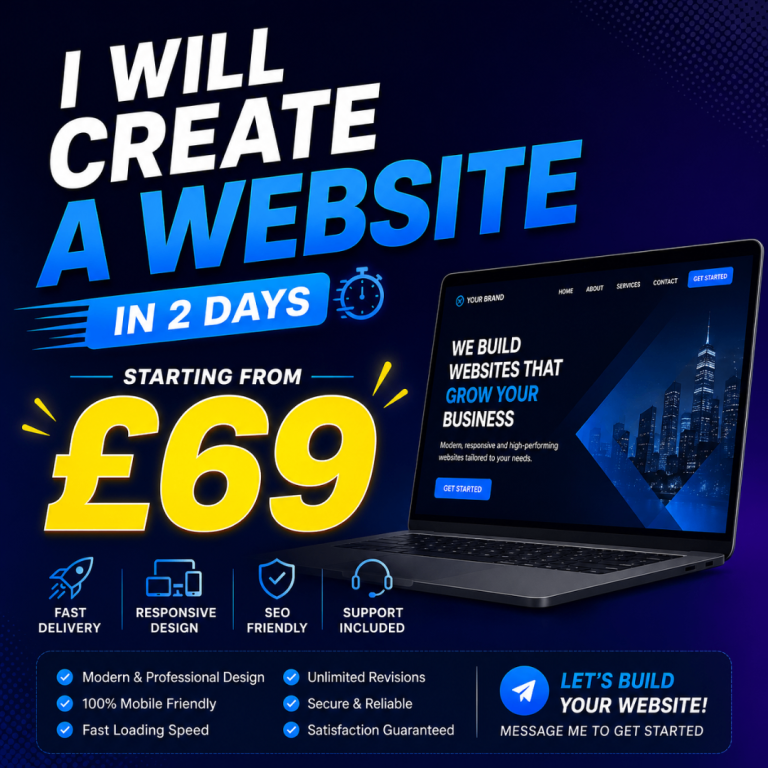 Modern Website in 2 days!!!