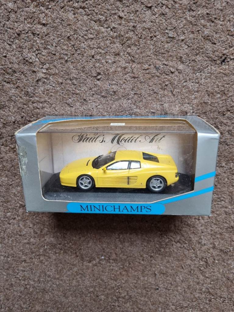 Paul's Model Art Minichamps Model Yellow Ferrari 512 TR in box