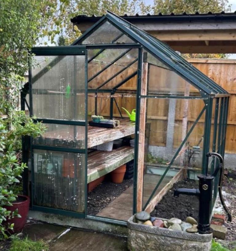 Greenhouse 6x8ft with TOUGHENED GLASS fully glazed 