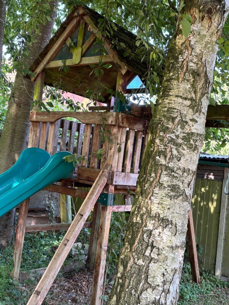 Outdoor solid wood climbing frame