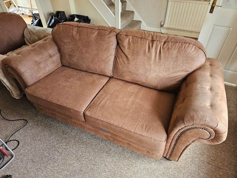 DFS Mossley Nubuck leather Sofa Suite