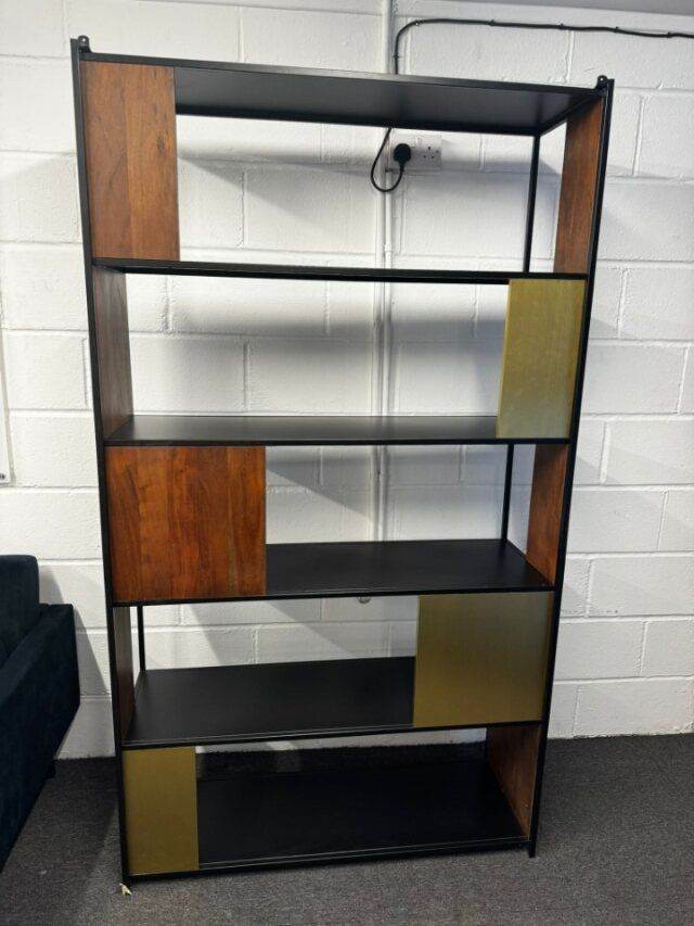 John Lewis + Swoon Brunel Wide Shelving Unit - Brown -  Free Delivery Anywhere Within 100Miles