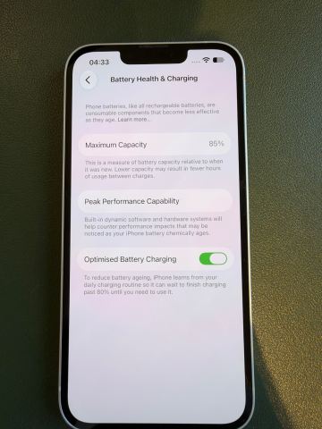 iPhone 13 128GB White - Unlocked - 85% Battery - Screen Mint | in