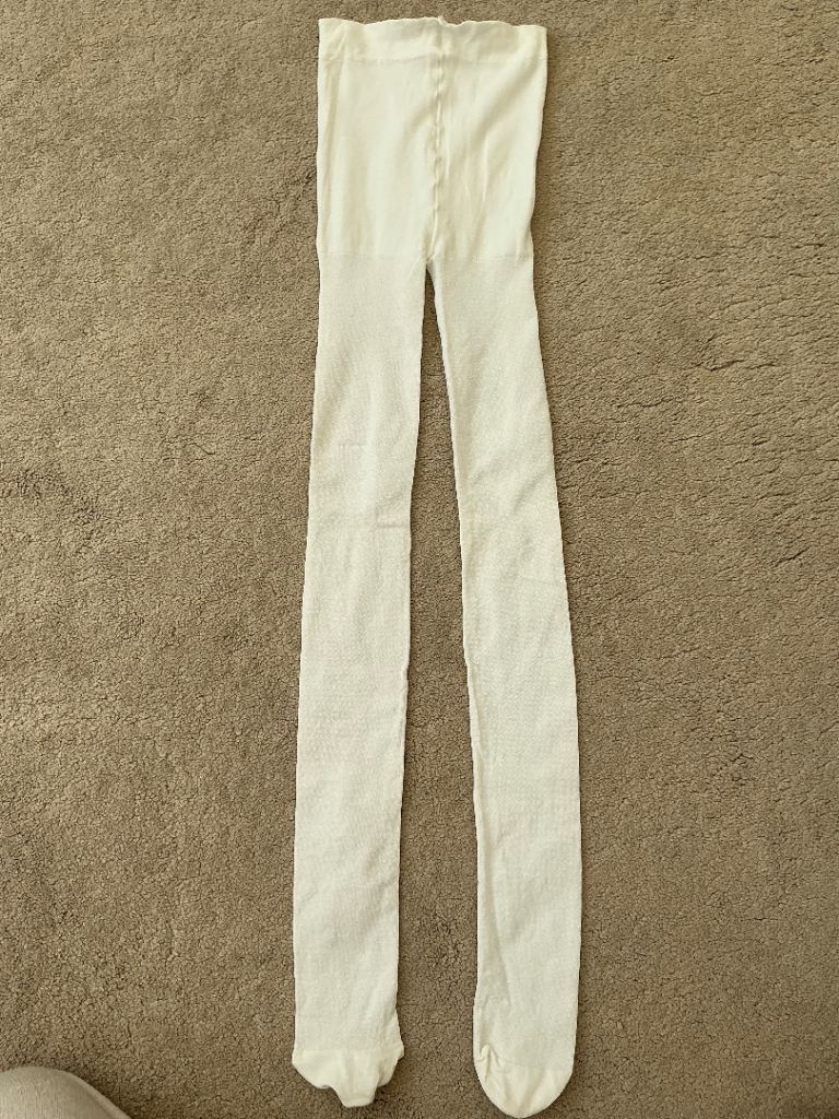‘Monsoon’ Girls Sparkly White Party Tights, Ages 6-8 Years