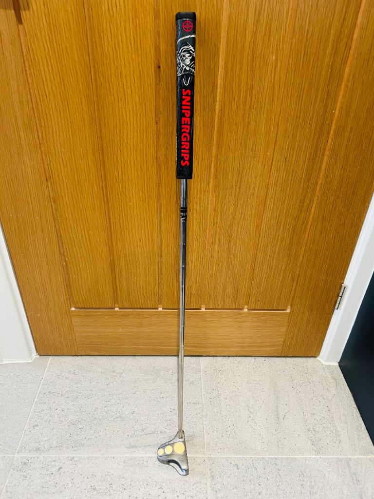 RUSTLER • THREE BALL PUTTER by BRONTY.   Mallet Style Putter.  R/H.