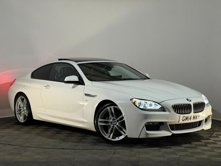 STUNNING WHITE 2014 BMW 640D M SPORT 3.0 DIESEL AUTOMATIC COUPE 310 BHP 51+ MPG