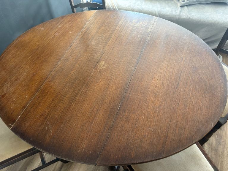 Antique table and chairs