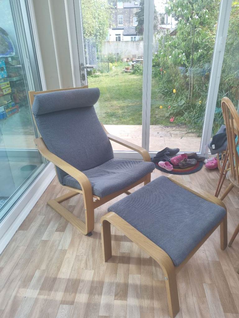 Ikea Poäng Chair and footstool 